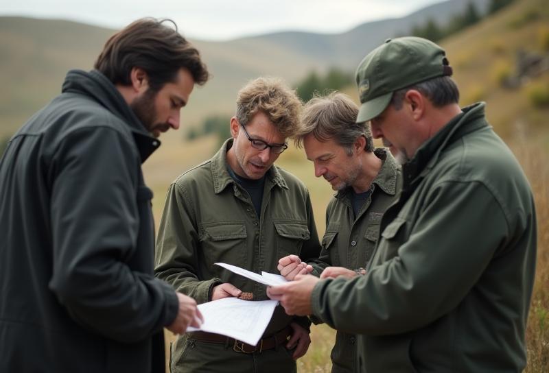 Maplewood Locations team discussing a location on site