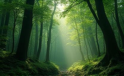 Forest landscape location