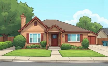 Suburban residential home location