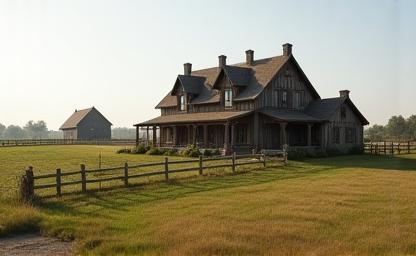 Rural farmhouse location